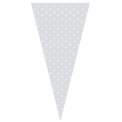 BOLSAS CONO PUNTOS BLANCOS 100U 20X40CM