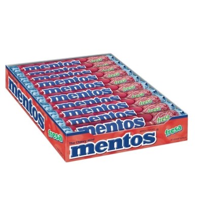 MENTOS FRESA 20U.