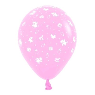 GLOBOS 10U BEBE ROSA