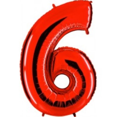 NUMERO ROJO -6- MEDIDA 101.6CM