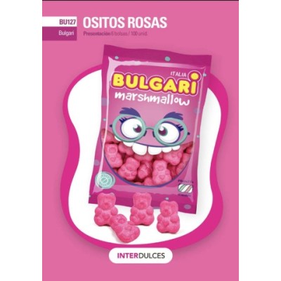 INTERDULCES OSOS ROSAS 100U