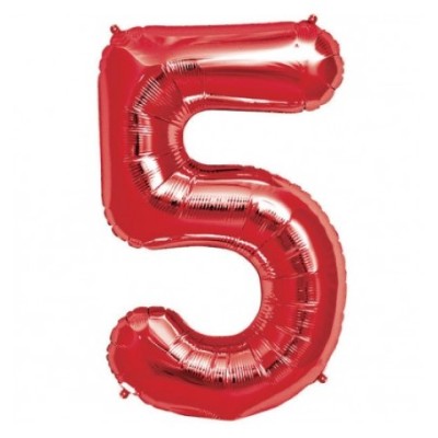 NUMERO ROJO -5- MEDIDA 101.6CM