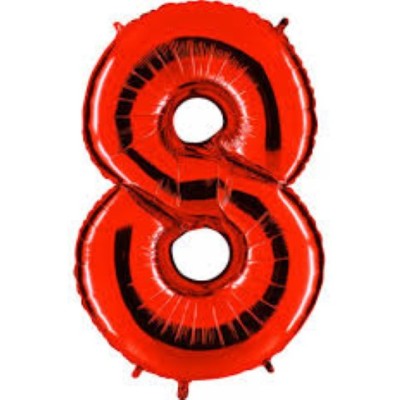 NUMERO ROJO -8- MEDIDA 101.6CM