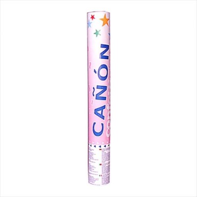 CAÑON CONFETTI 40CM ROSA