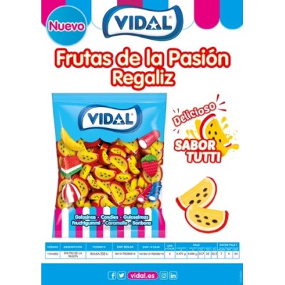 VIDAL 250U FRUTAS DE LA PASION