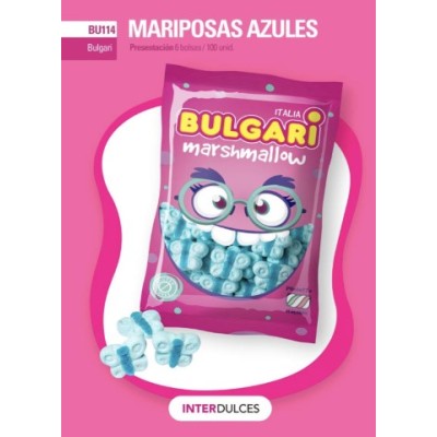 INTERDULCES AZULES MARIPOSAS 100U