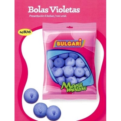 INTERDULCES BOLAS VIOLETAS 100U
