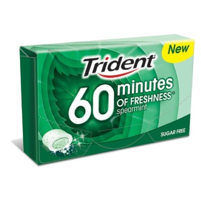 ESTUCHE TRIDENT 60MIN HIERBABUENA 16U